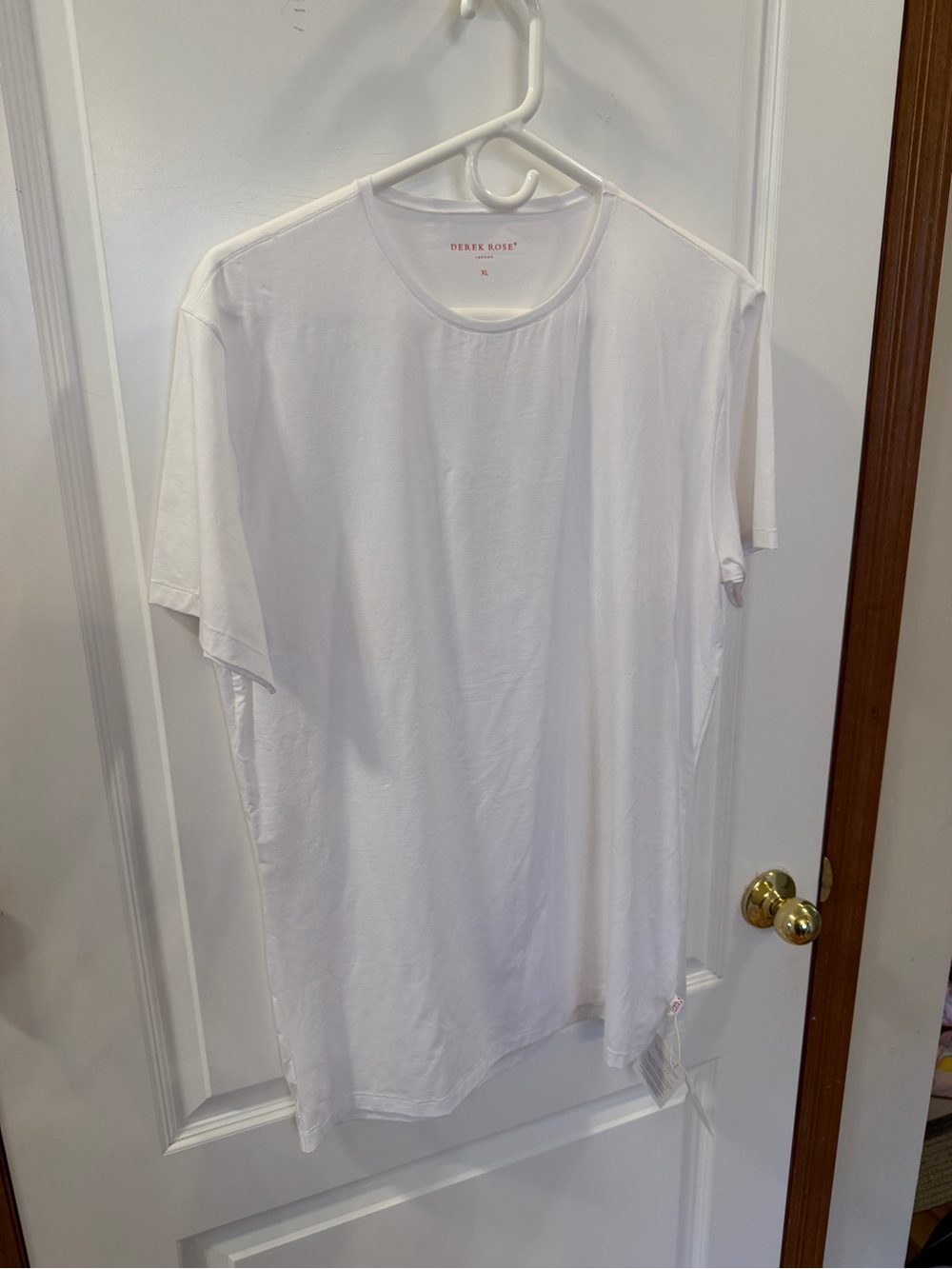 Derek Rose London NEW W/Tags Mens XL White Crew-Neck Tee - Picture 5 of 9